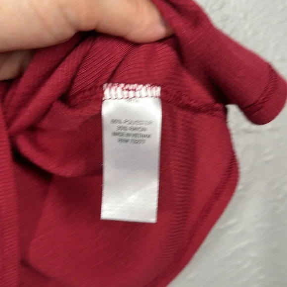 SO Rusty Red Ribbed Mock Neck Tank Top Women's Size Medium - Picture 5 of 6